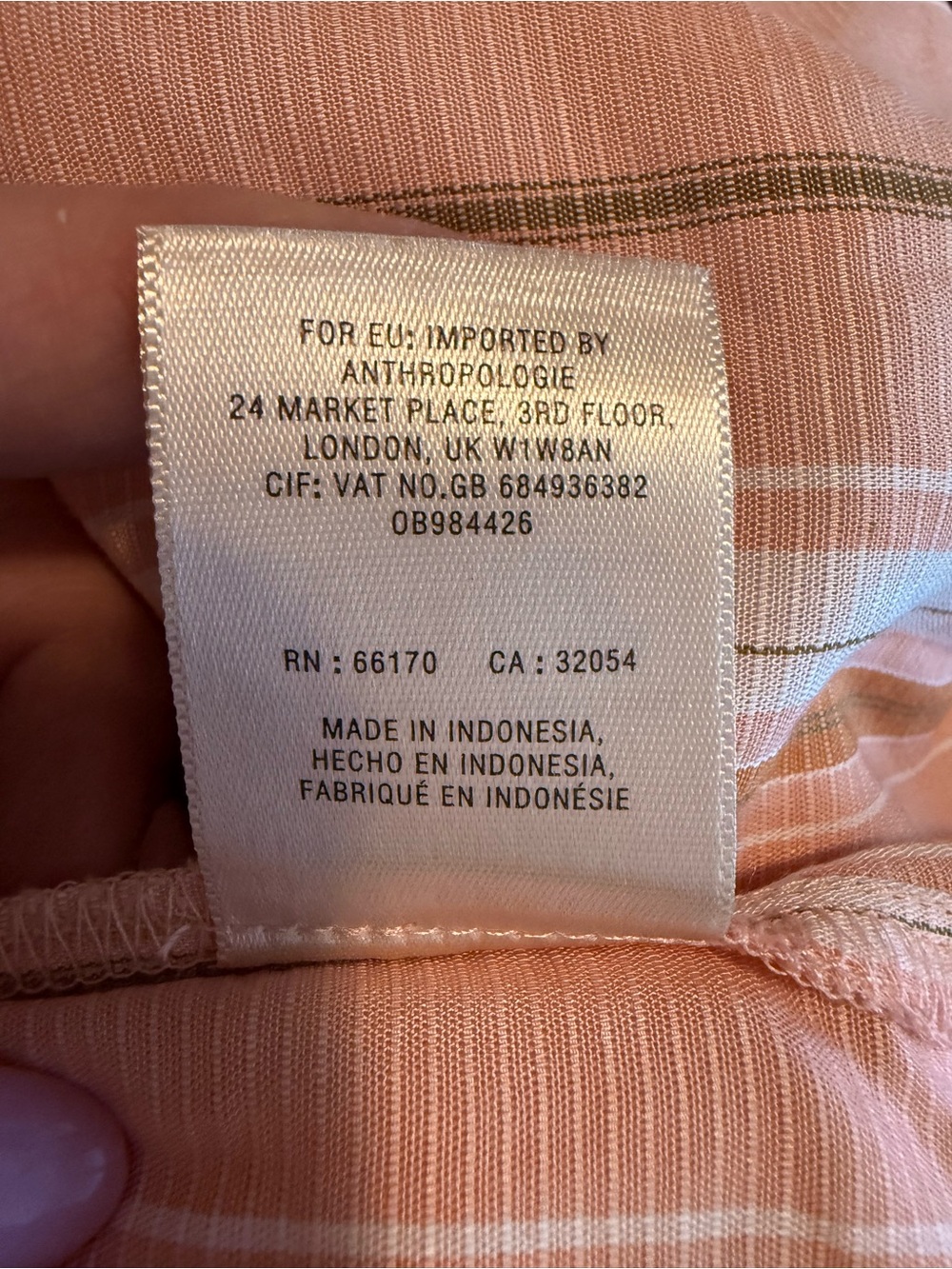 NWT Maeve Anthropologie Pink Rose Striped Peasant Blouse XL p - Picture 8 of 8